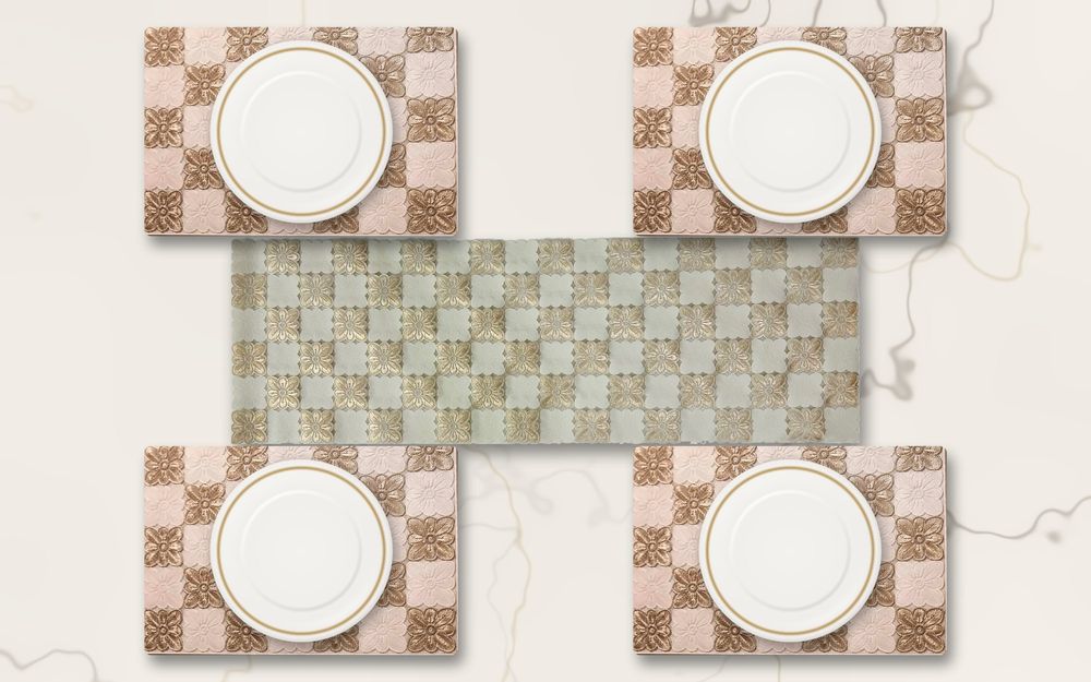 Sheesh Mahal runner and placemats set on a table